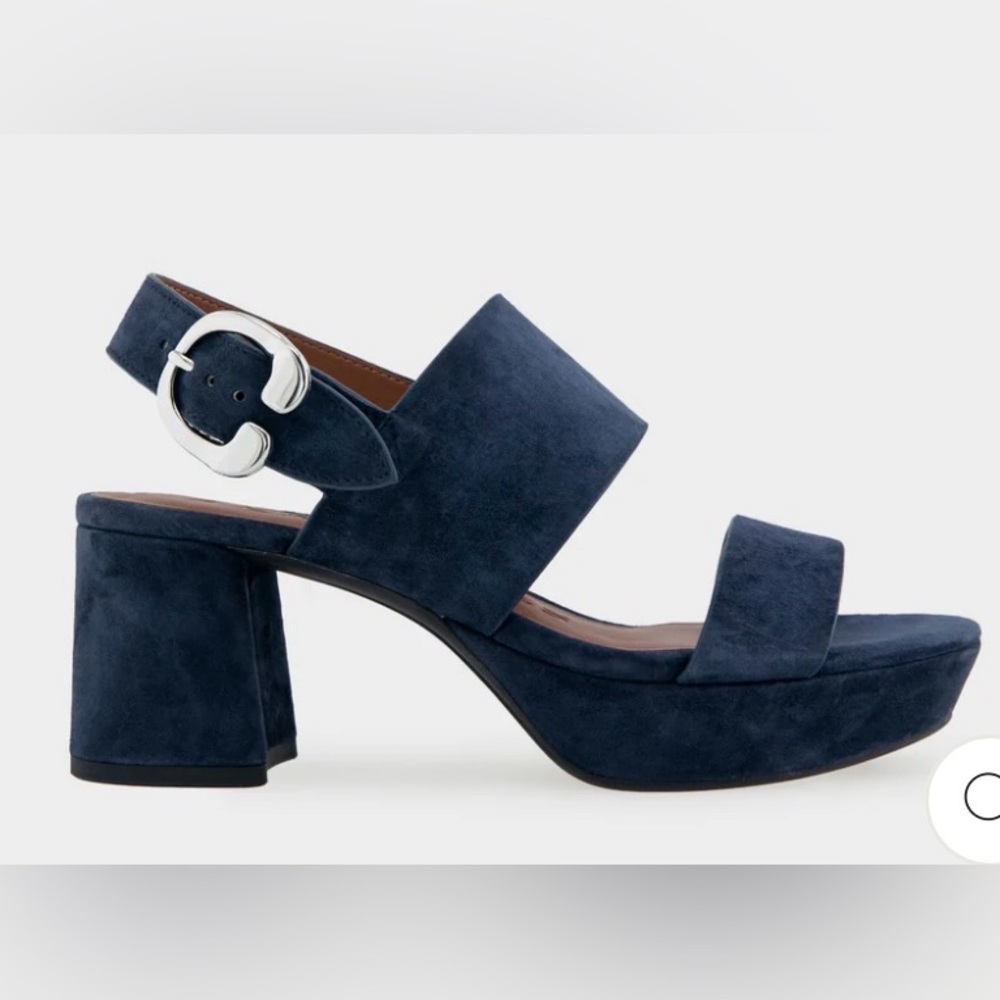 AEROSOLES Blue Platform Shoes with Block Heel